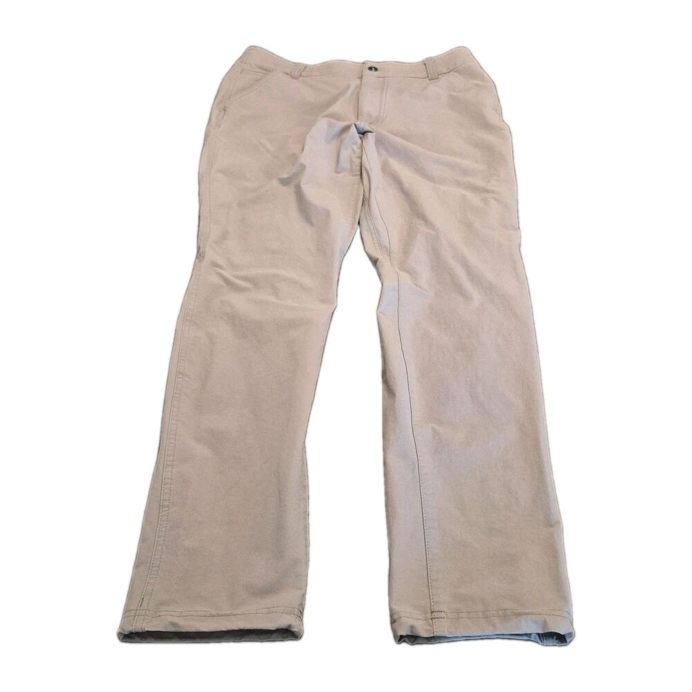 Kuhl Resistor Chino Men Size 34x34 Beige Cargo Pockets Hiking Pants (33x32)